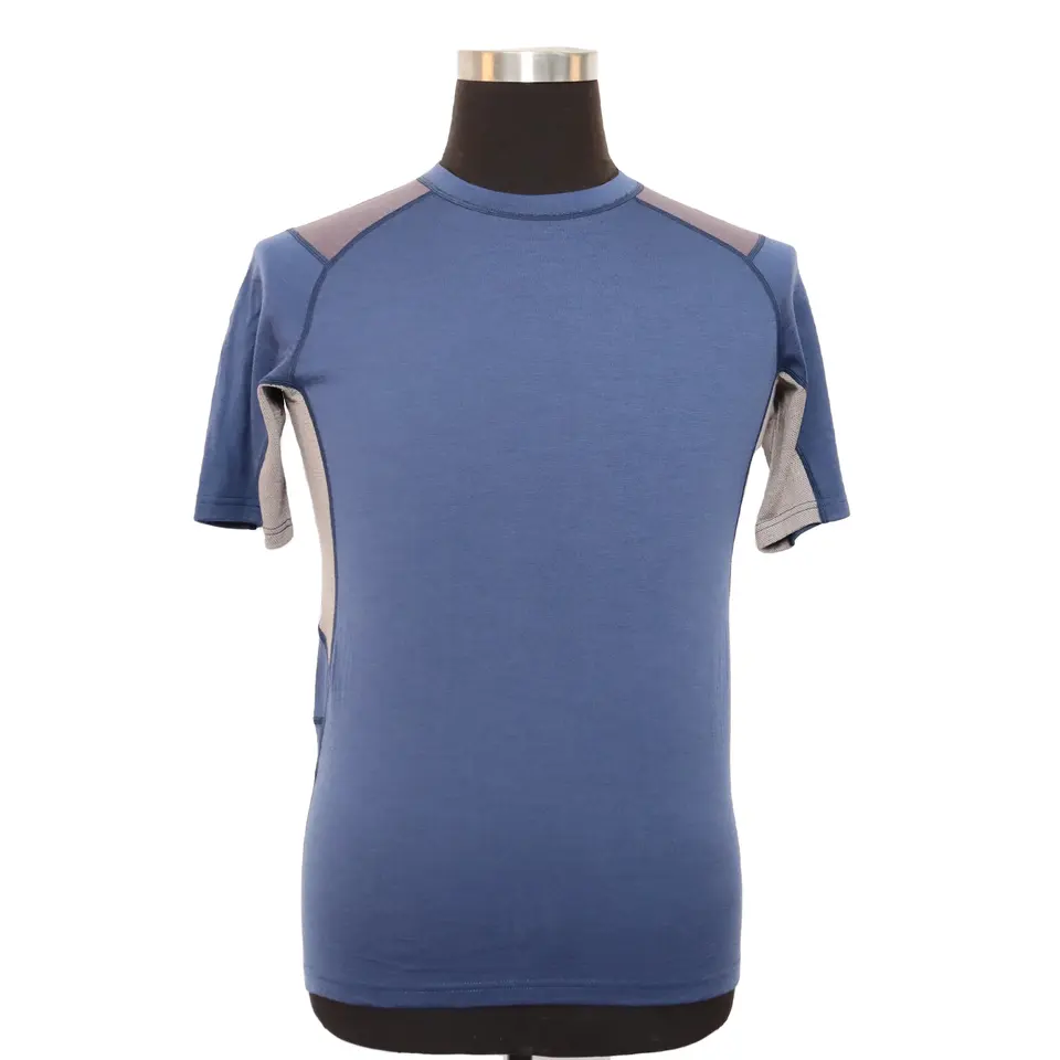 Men Merino wool with breathable mesh T-shirt