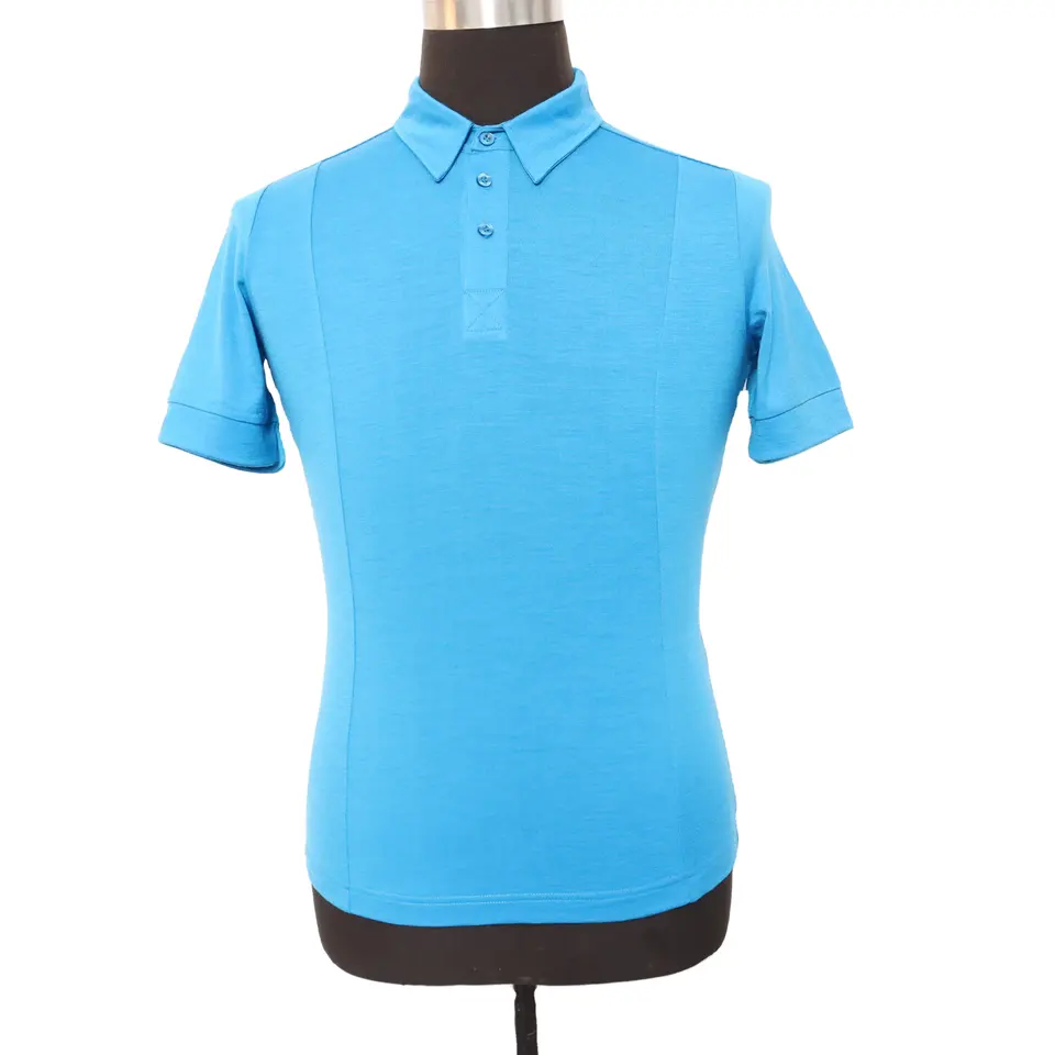 Men merino wool Polo T-shirt