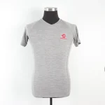 Men merino wool V-neck T-shirt