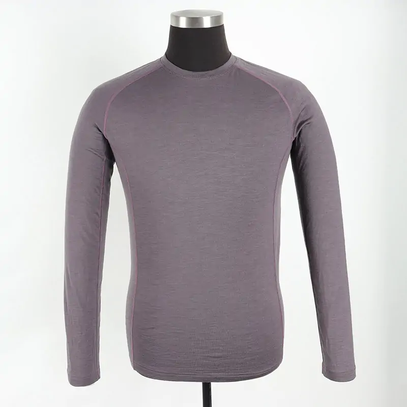 Men merino wool solid lightweat underwear