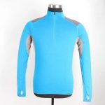 Men merino wool top with breathable mesh and thumb hole