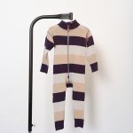 Merino wool jacquard stripe sweater pajama