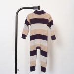 Merino wool jacquard stripe sweater pajama