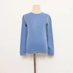Merino wool top with contrast stitches for kids