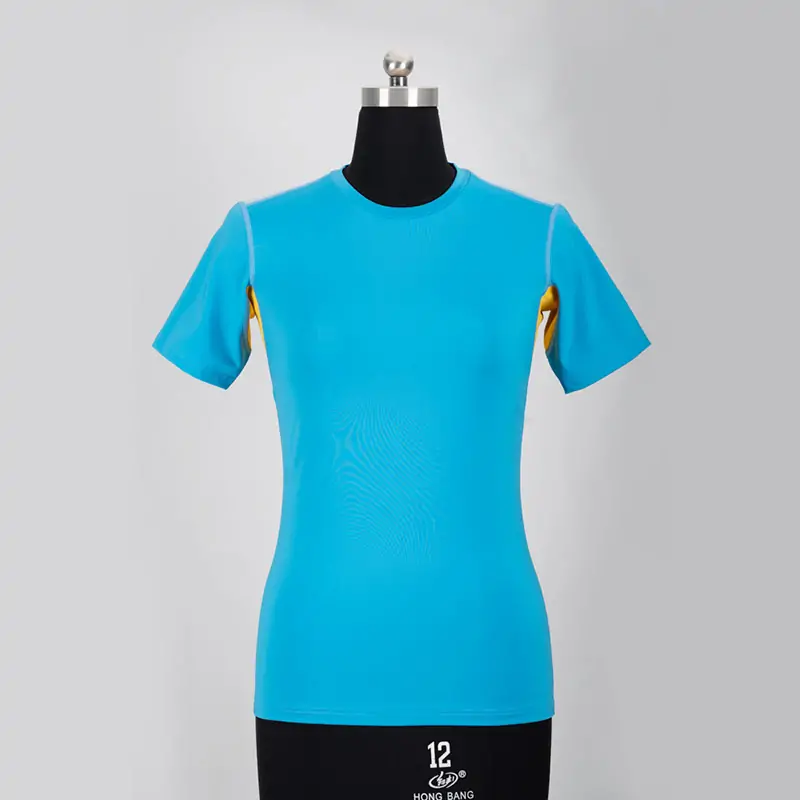 Women UV cut antibacterial finished cool pass polyester sapnedex jersey an topcool micro mesh T-shirt