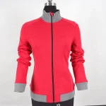 Women merino wool Roma with knitted rib cuff and collar jacket