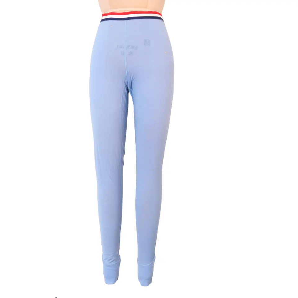 Women merino wool pants with colorful waistband