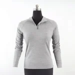 Women merino wool with zipper top