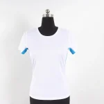 Women silverion antibacterial quick dry interlock and coolmax eyelet mesh T-shirt