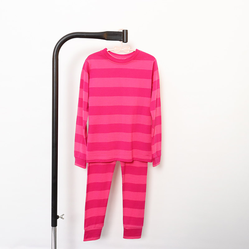 merino wool stripe baselayer set